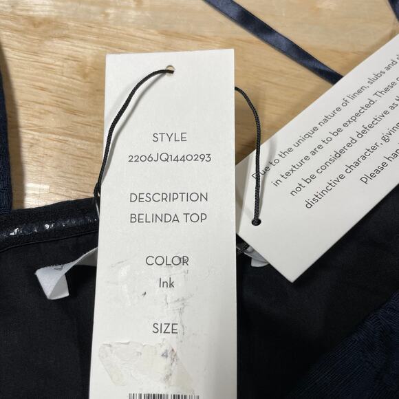 Veronica Beard NWT Belinda One Shoulder Jacquard Top Color Ink Blue Size 4 - Picture 6 of 10